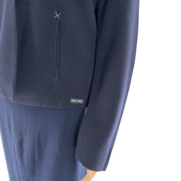 Saint James Navy Blue Pure New Wool Blazer Jacket - Picture 4 of 10